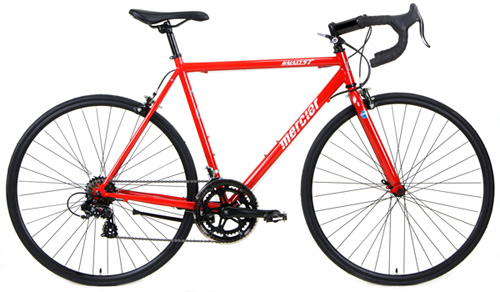 a red road bike